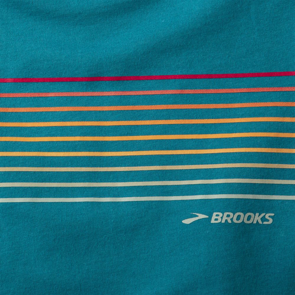 Camiseta Brooks Distance Long Sleeve 2.0 Mujer Rayadas | Ecuador-58437