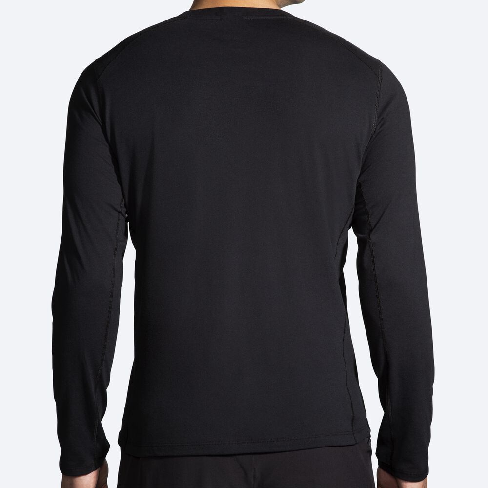 Camiseta Brooks Distance Long Sleeve 2.0 Hombre Negras | Ecuador-87546