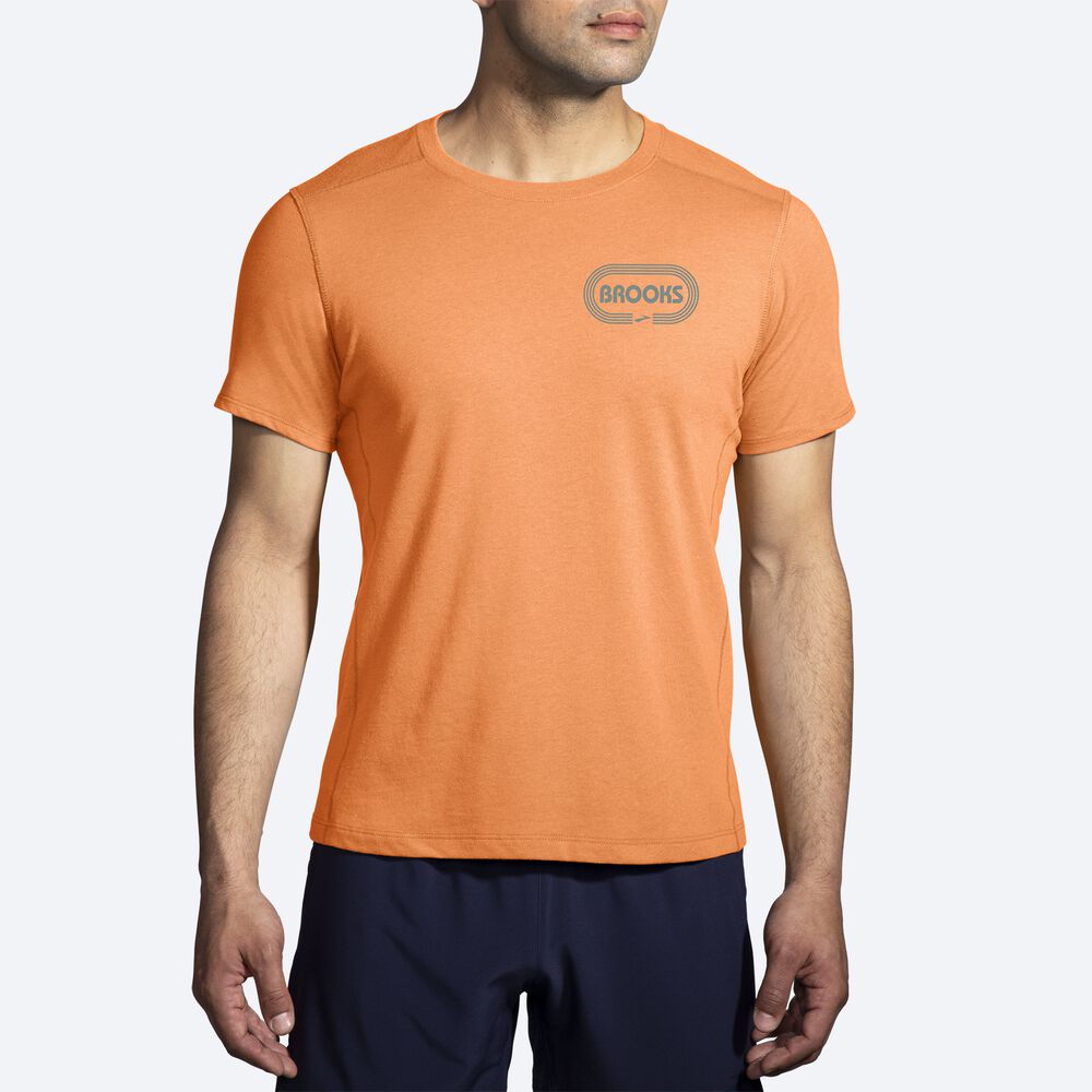 Camiseta Brooks Distance Short Sleeve 2.0 Hombre Naranjas | Ecuador-27063