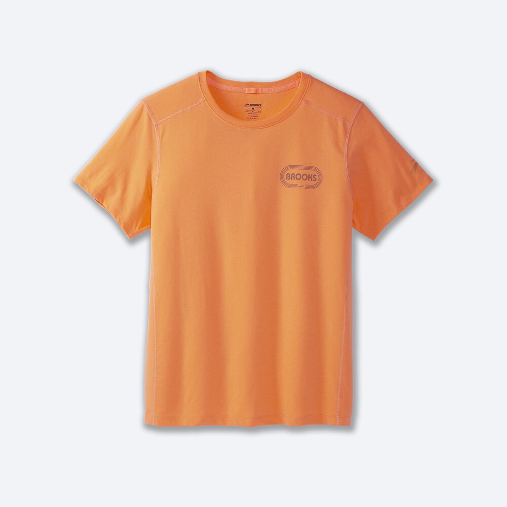 Camiseta Brooks Distance Short Sleeve 2.0 Hombre Naranjas | Ecuador-27063