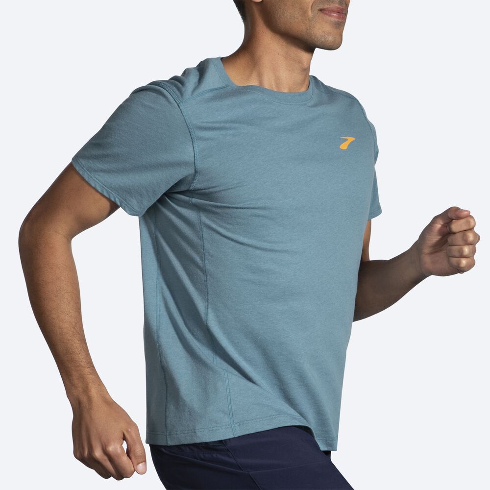 Camiseta Brooks Distance Short Sleeve 2.0 Hombre Azules | Ecuador-51693