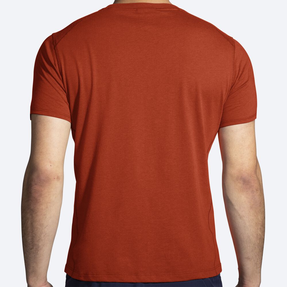 Camiseta Brooks Distance Short Sleeve 2.0 Hombre Rojas | Ecuador-56208