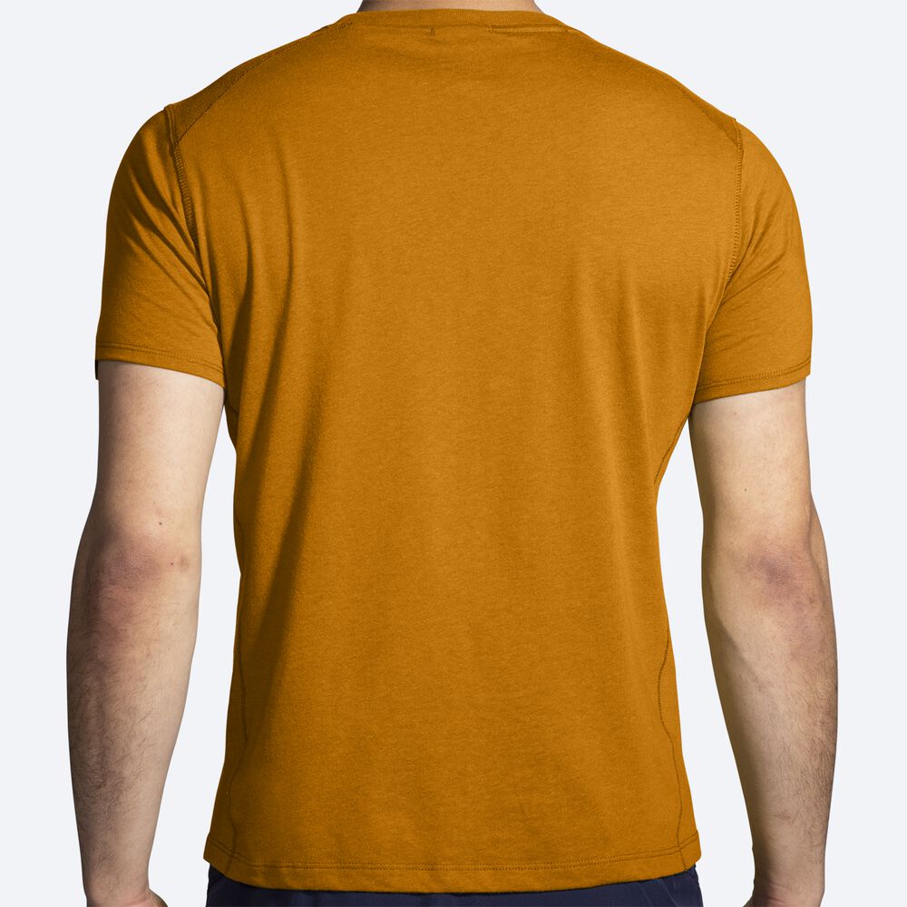 Camiseta Brooks Distance Short Sleeve 2.0 Hombre Amarillo | Ecuador-62495