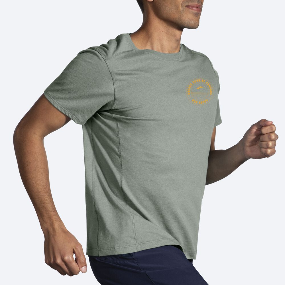 Camiseta Brooks Distance Short Sleeve 2.0 Hombre Verde | Ecuador-65710