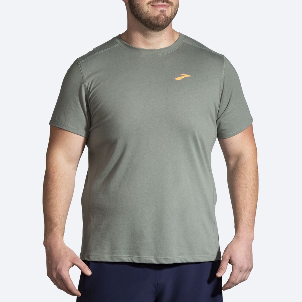 Camiseta Brooks Distance Short Sleeve 2.0 Hombre Verde | Ecuador-68214