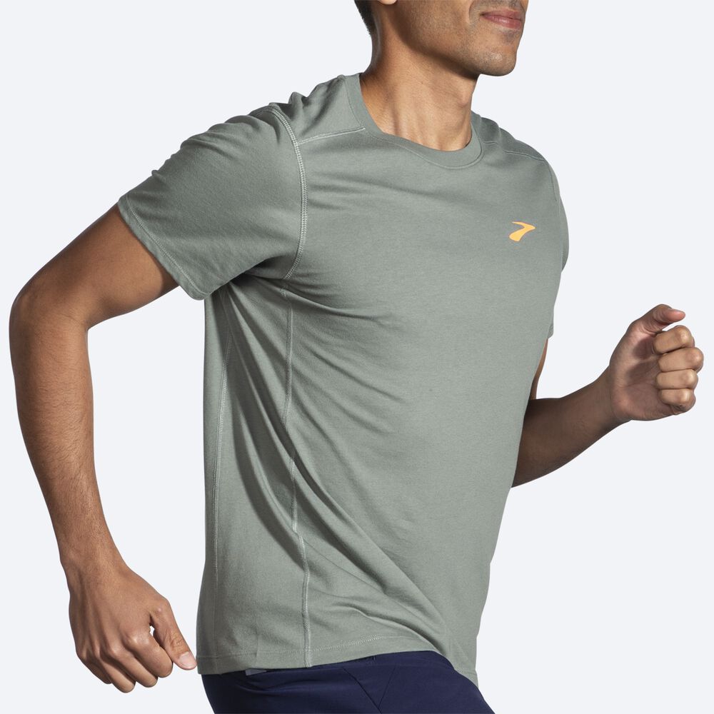 Camiseta Brooks Distance Short Sleeve 2.0 Hombre Verde | Ecuador-68214