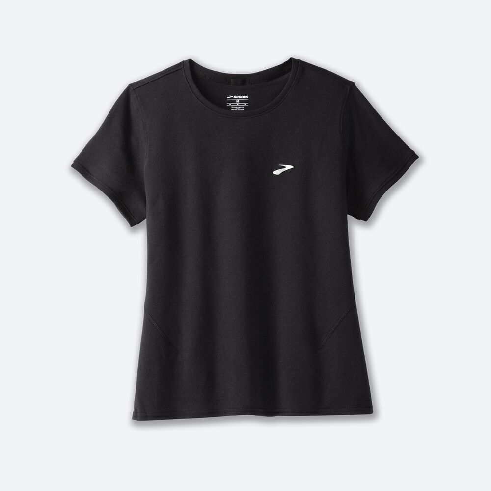 Camiseta Brooks Distance Short Sleeve 2.0 Mujer Negras | Ecuador-75029