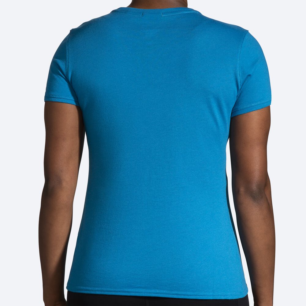 Camiseta Brooks Distance Short Sleeve 2.0 Mujer Azules | Ecuador-80235