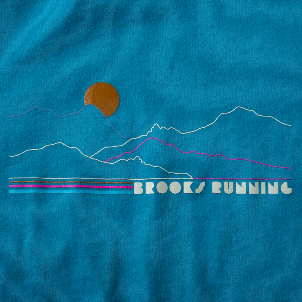 Camiseta Brooks Distance Short Sleeve 2.0 Mujer Azules | Ecuador-80235