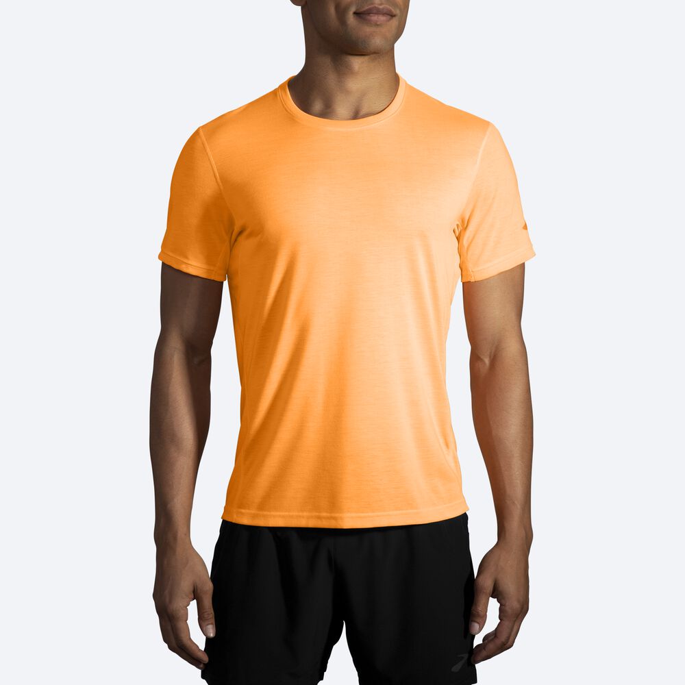 Camiseta Brooks Distance Short Sleeve Hombre Naranjas | Ecuador-15830