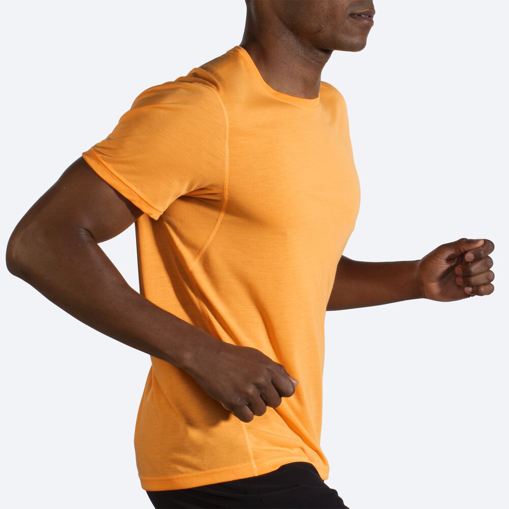 Camiseta Brooks Distance Short Sleeve Hombre Naranjas | Ecuador-15830