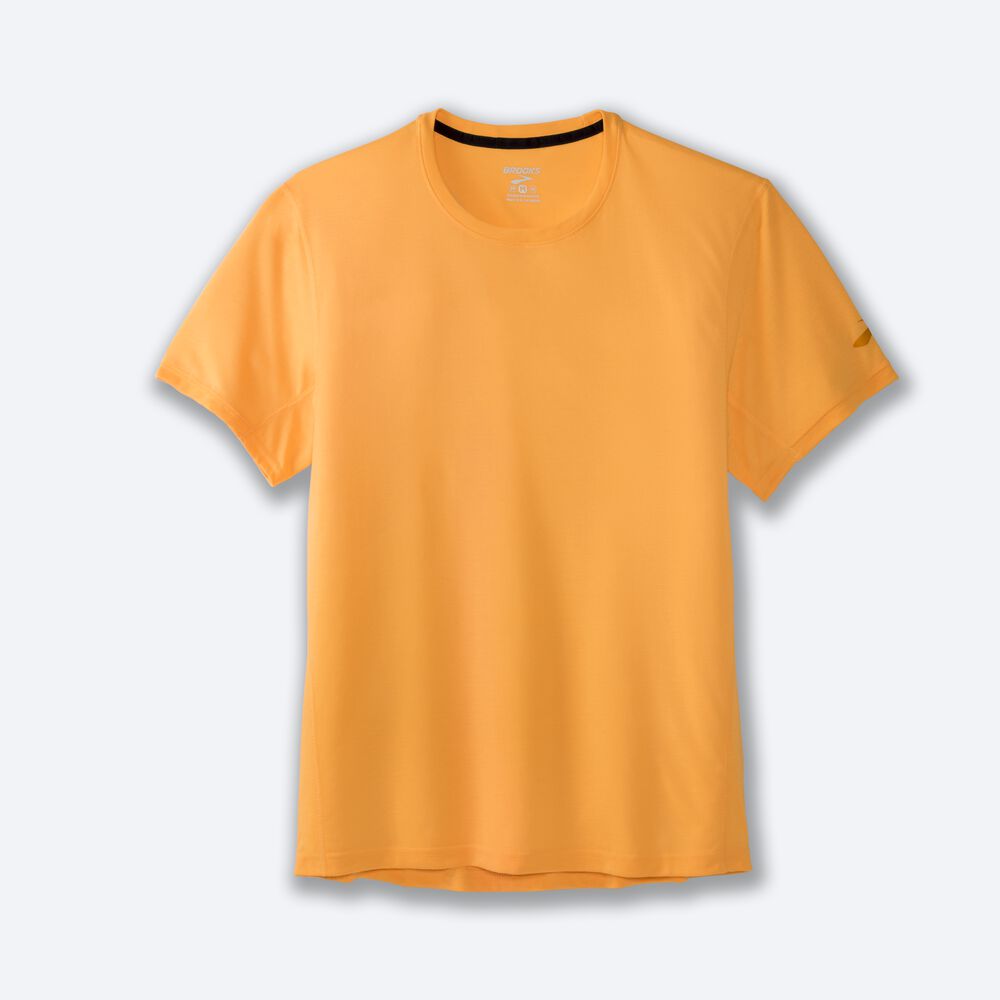 Camiseta Brooks Distance Short Sleeve Hombre Naranjas | Ecuador-15830