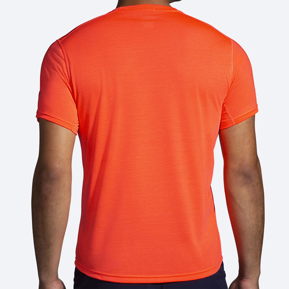 Camiseta Brooks Distance Short Sleeve Hombre Naranjas | Ecuador-43926