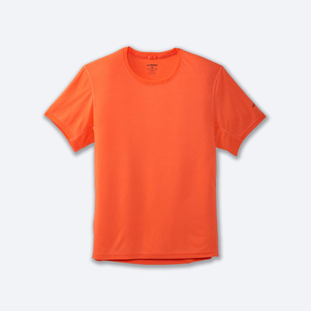 Camiseta Brooks Distance Short Sleeve Hombre Naranjas | Ecuador-43926