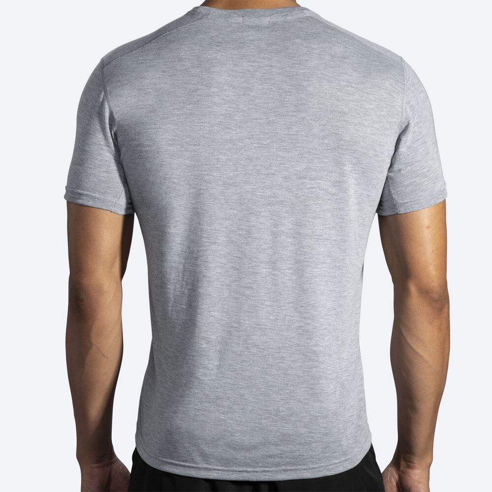 Camiseta Brooks Distance Short Sleeve Hombre Gris | Ecuador-53918