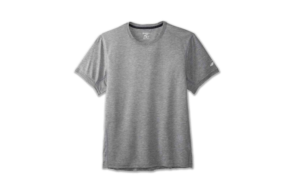 Camiseta Brooks Distance Short Sleeve Hombre Gris | Ecuador-78169