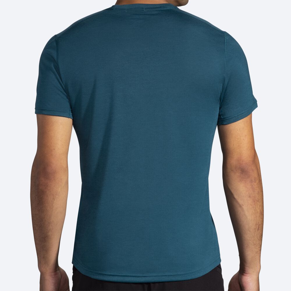 Camiseta Brooks Distance Short Sleeve Hombre Verde Oscuro | Ecuador-86327