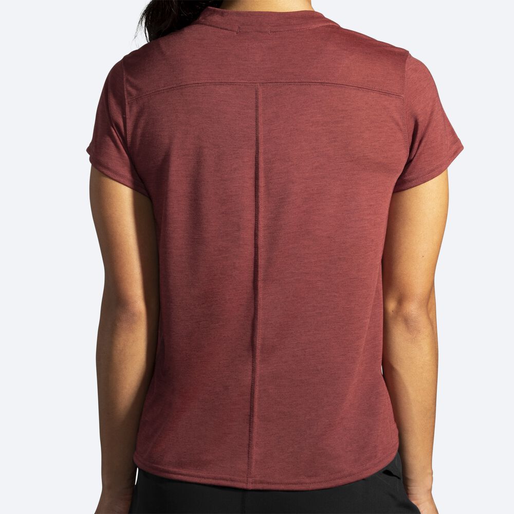 Camiseta Brooks Distance Short Sleeve Mujer Chocolate | Ecuador-14076