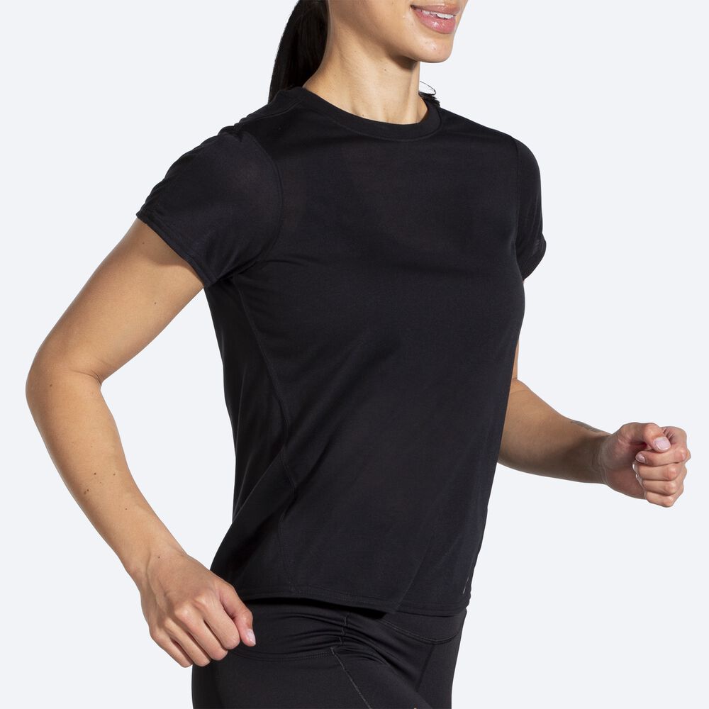 Camiseta Brooks Distance Short Sleeve Mujer Negras | Ecuador-67931