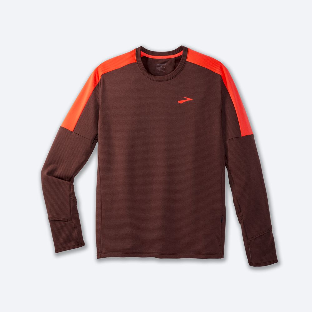 Camiseta Brooks Notch Thermal Long Sleeve 2.0 Hombre Chocolate | Ecuador-06198