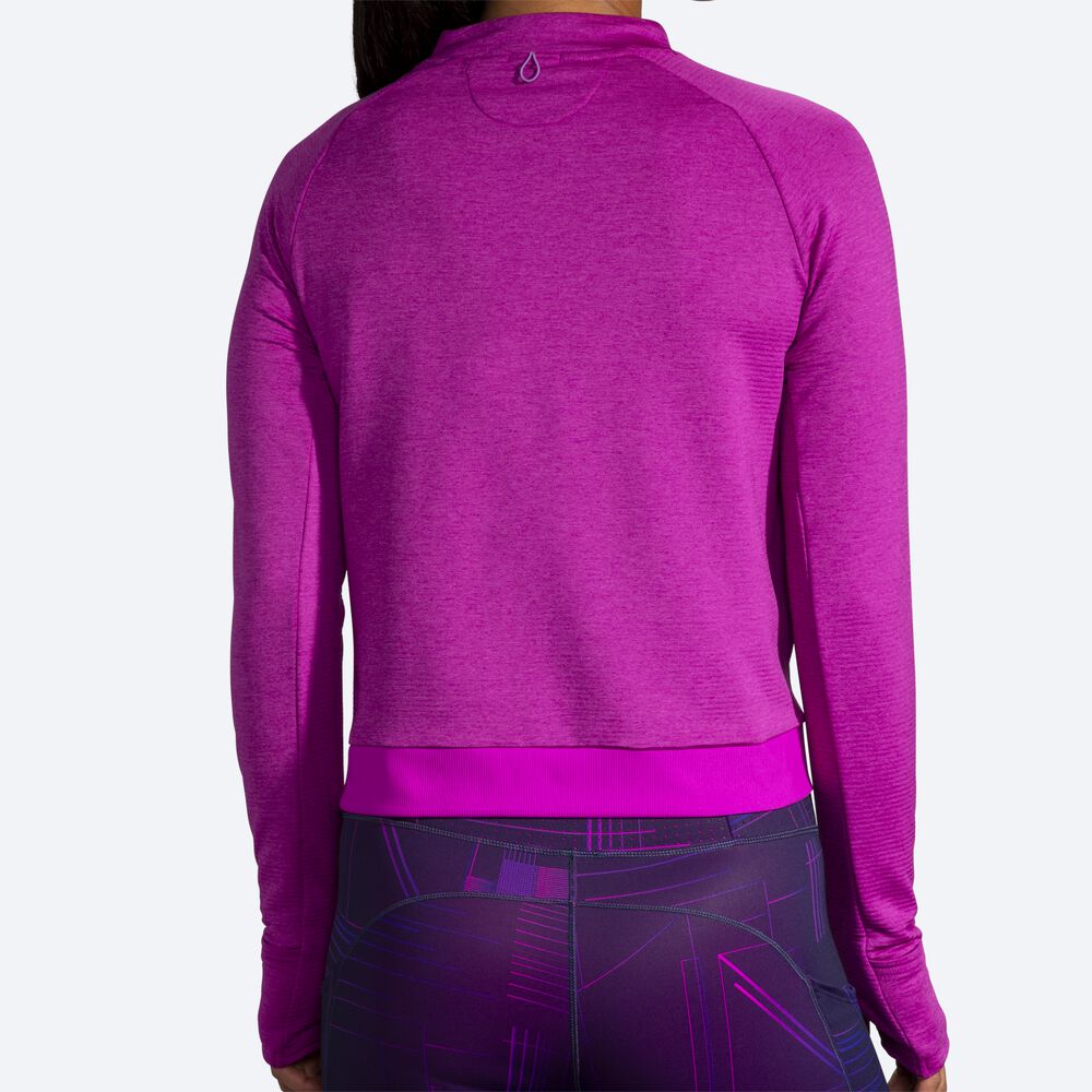 Camiseta Brooks Notch Thermal Long Sleeve Mujer Rosas | Ecuador-51896