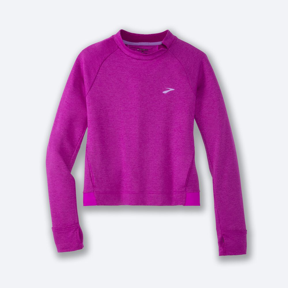 Camiseta Brooks Notch Thermal Long Sleeve Mujer Rosas | Ecuador-51896