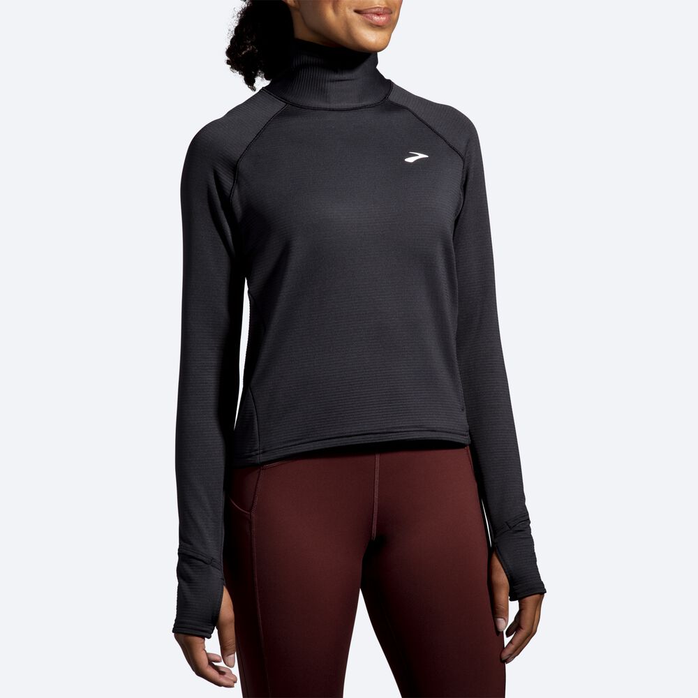 Camiseta Brooks Notch Thermal Long Sleeve 2.0 Mujer Negras | Ecuador-72801