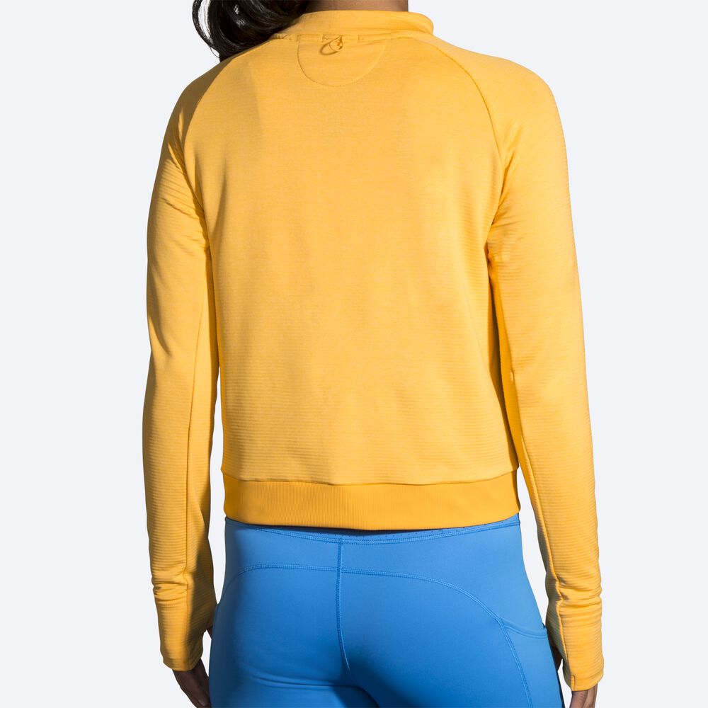 Camiseta Brooks Notch Thermal Long Sleeve Mujer Amarillo | Ecuador-96345