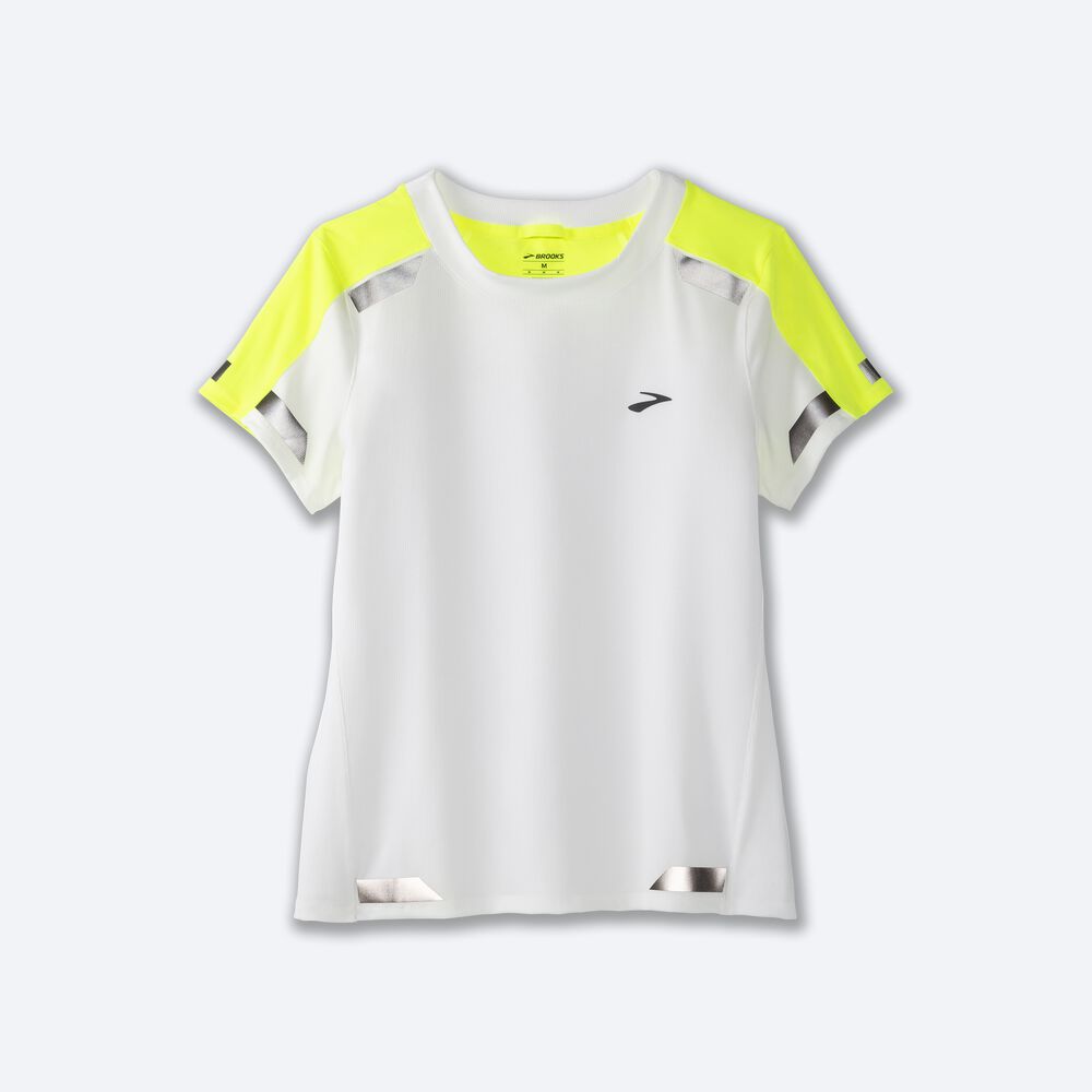 Camiseta Brooks Run Visible Short Sleeve Mujer Blancas | Ecuador-37912