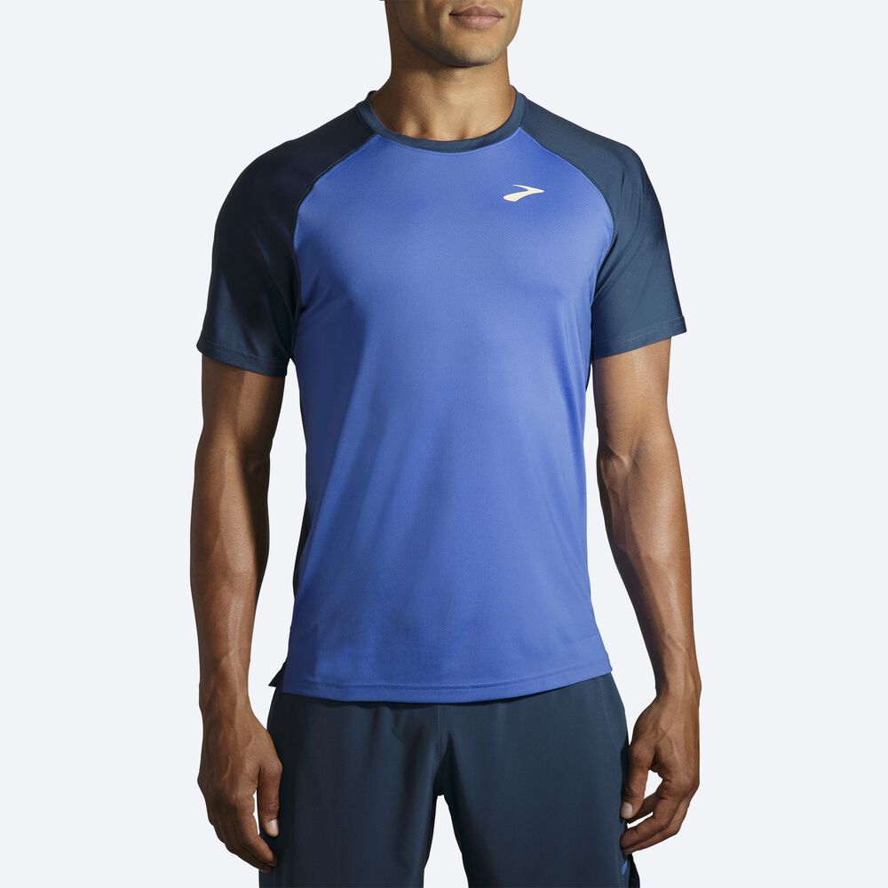 Camiseta Brooks Run Within Short Sleeve Hombre Azules/Indigo | Ecuador-43720