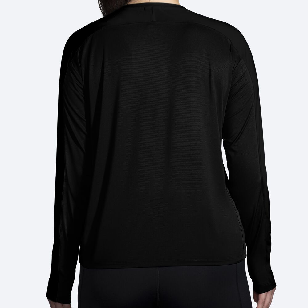 Camiseta Brooks Sprint Free Long Sleeve 2.0 Mujer Negras | Ecuador-02869