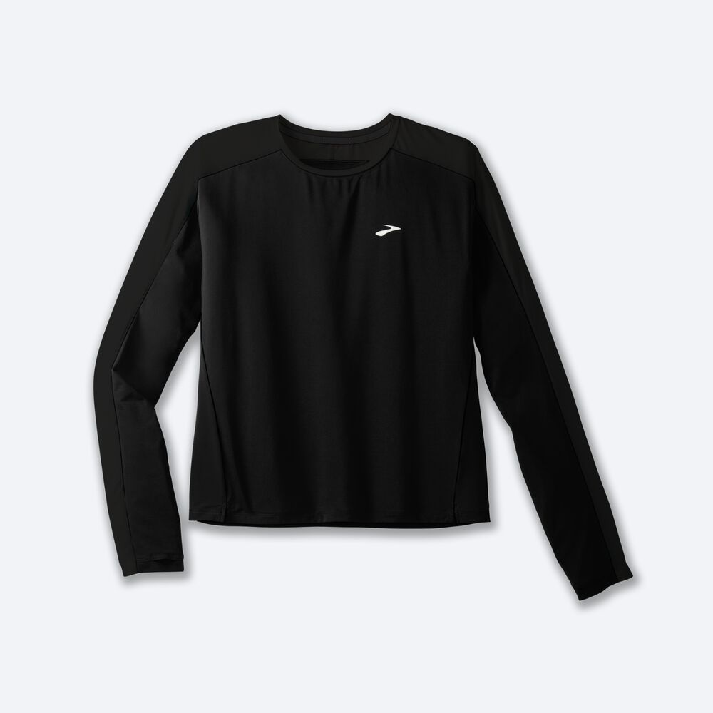 Camiseta Brooks Sprint Free Long Sleeve 2.0 Mujer Negras | Ecuador-02869