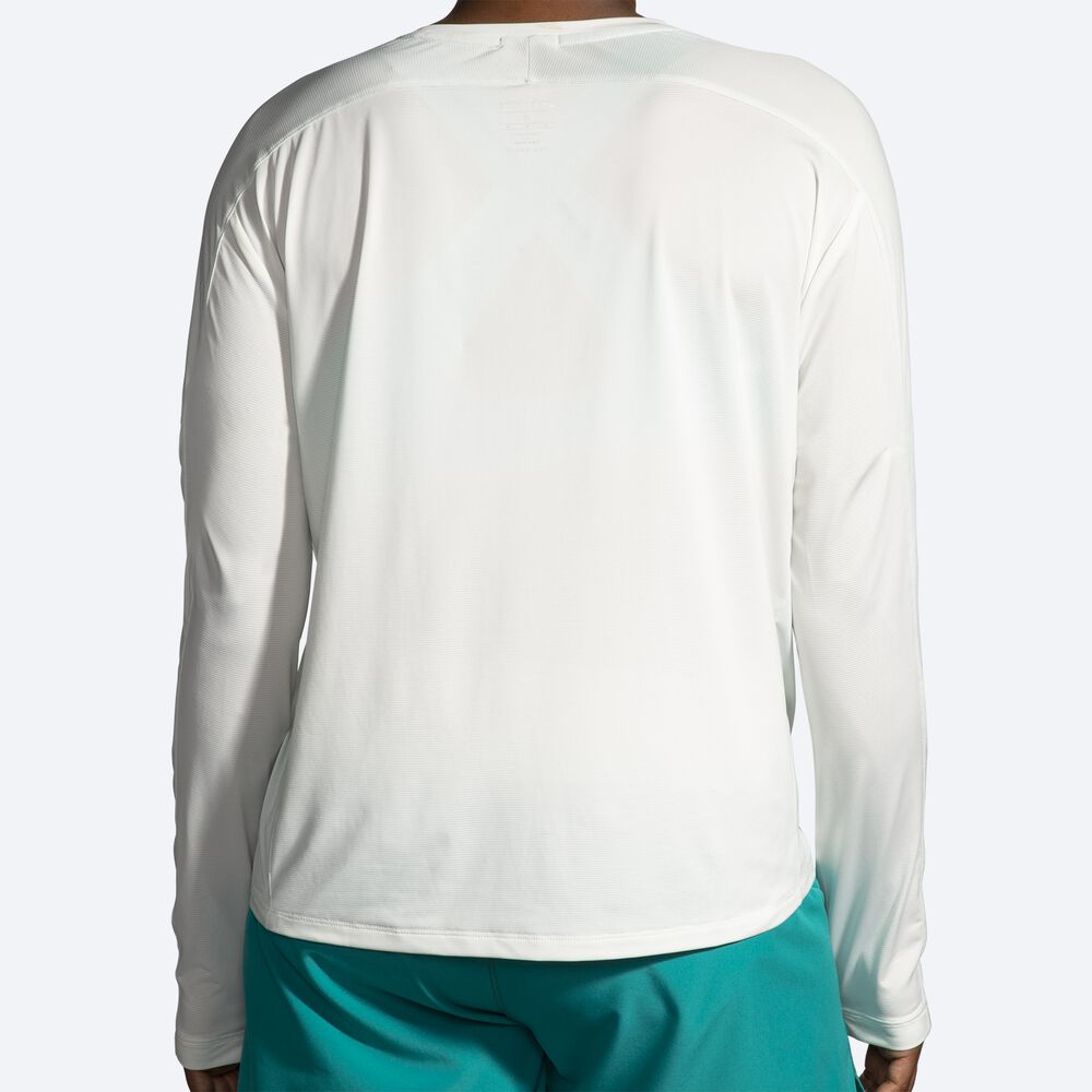 Camiseta Brooks Sprint Free Long Sleeve 2.0 Mujer Verde Menta | Ecuador-24857