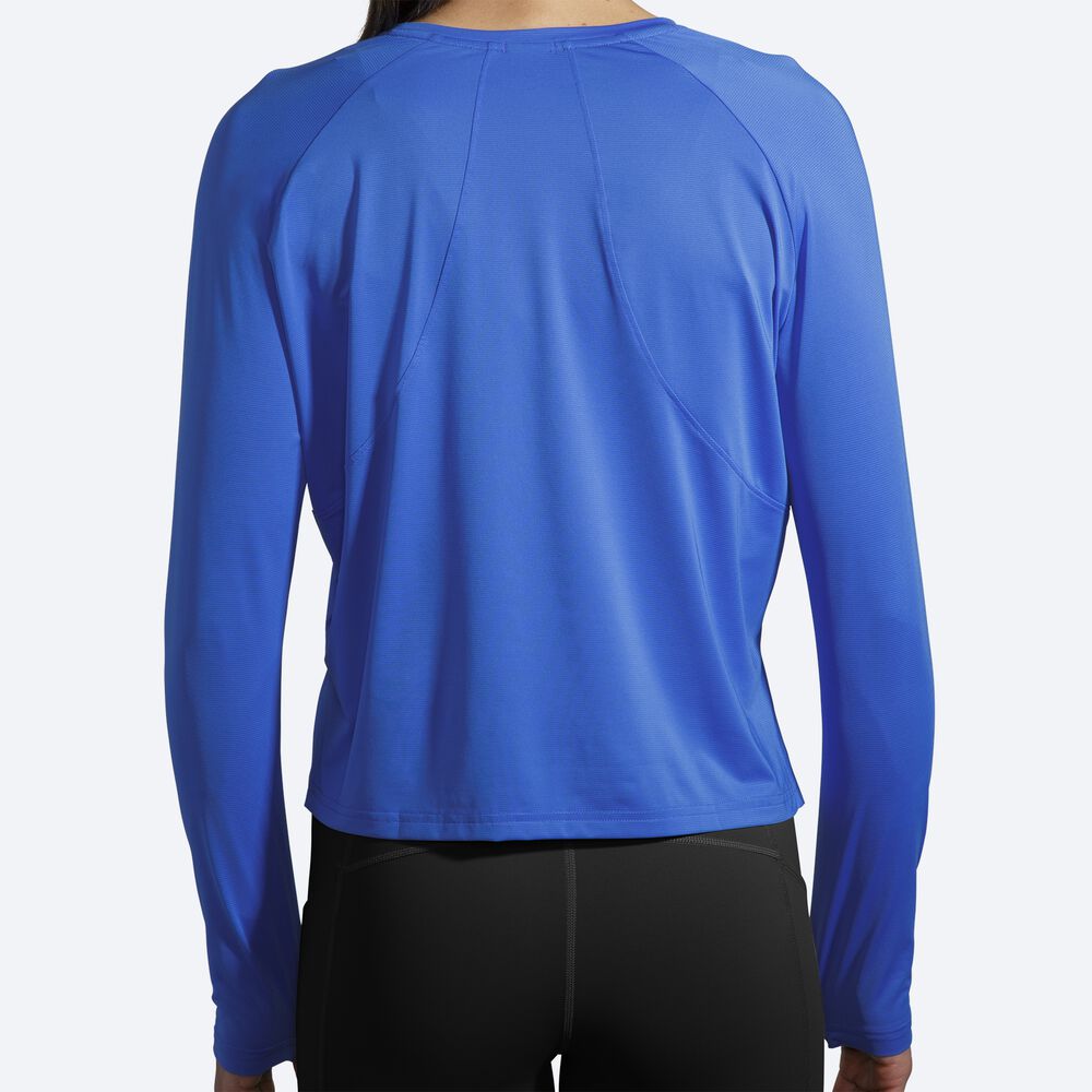 Camiseta Brooks Sprint Free Long Sleeve Mujer Azules | Ecuador-30241