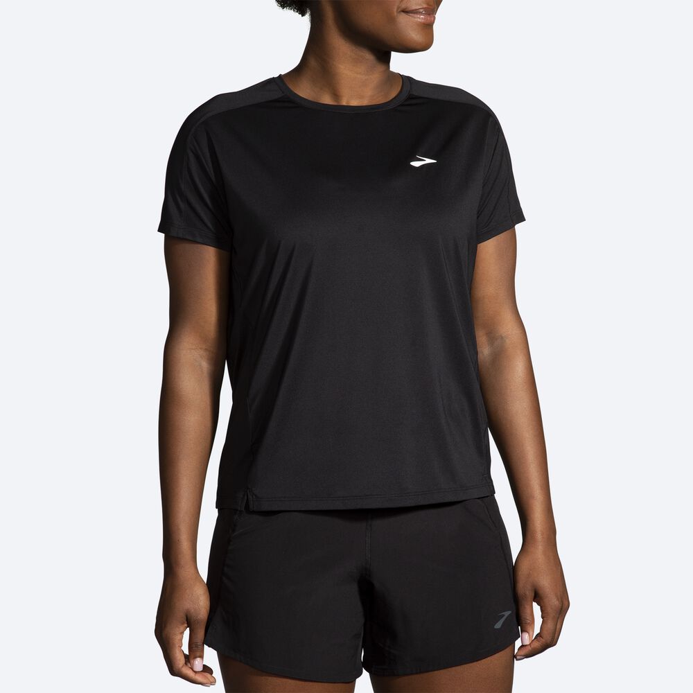 Camiseta Brooks Sprint Free Short Sleeve 2.0 Mujer Negras | Ecuador-08347