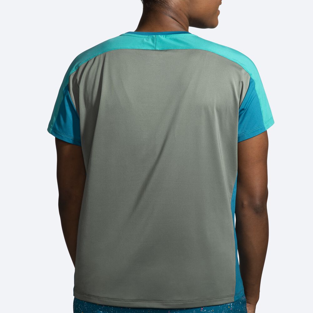 Camiseta Brooks Sprint Free Short Sleeve 2.0 Mujer Verde | Ecuador-23940