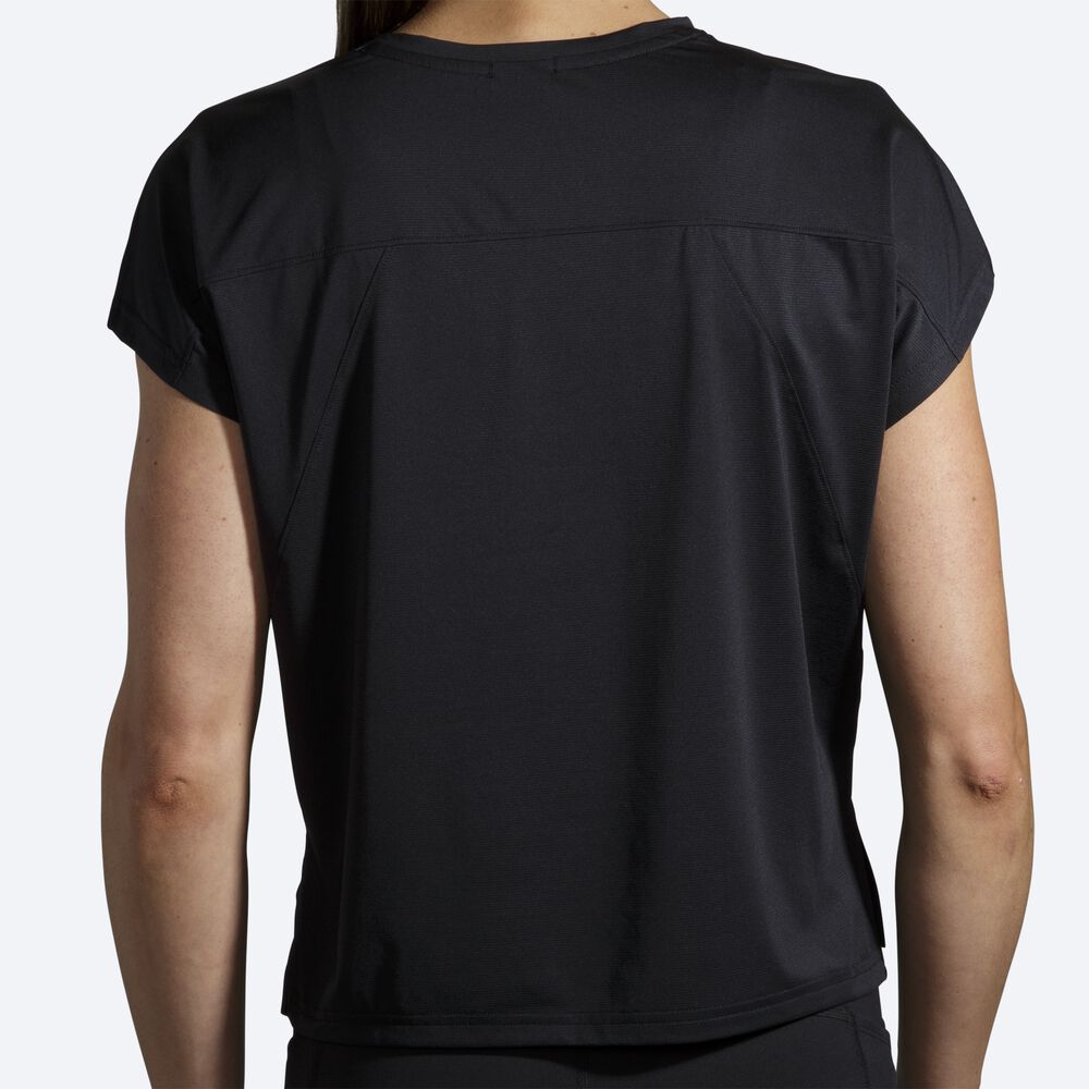 Camiseta Brooks Sprint Free Short Sleeve Mujer Negras | Ecuador-89102