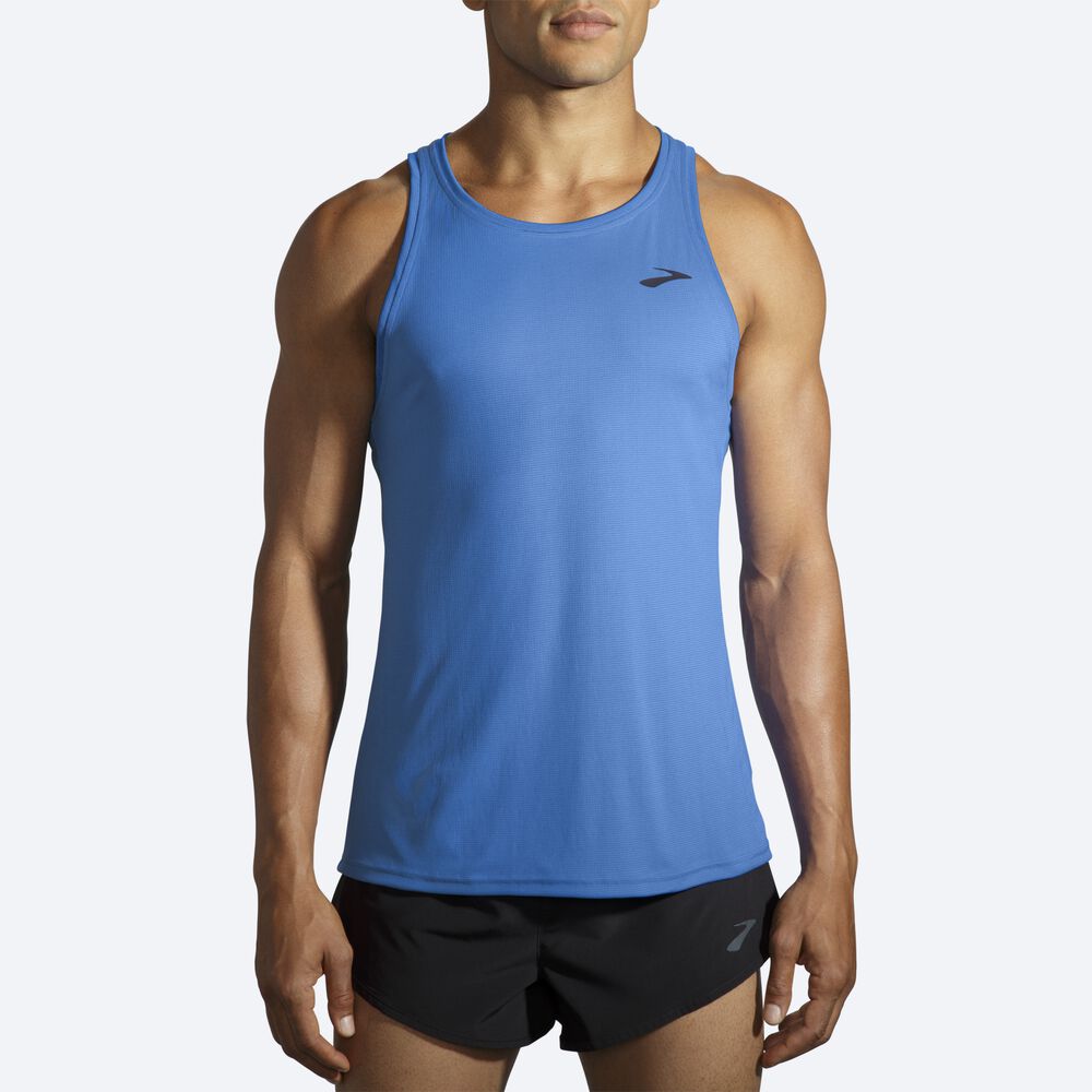 Camiseta Tirantes Brooks Atmosphere Singlet Hombre Azules | Ecuador-30645