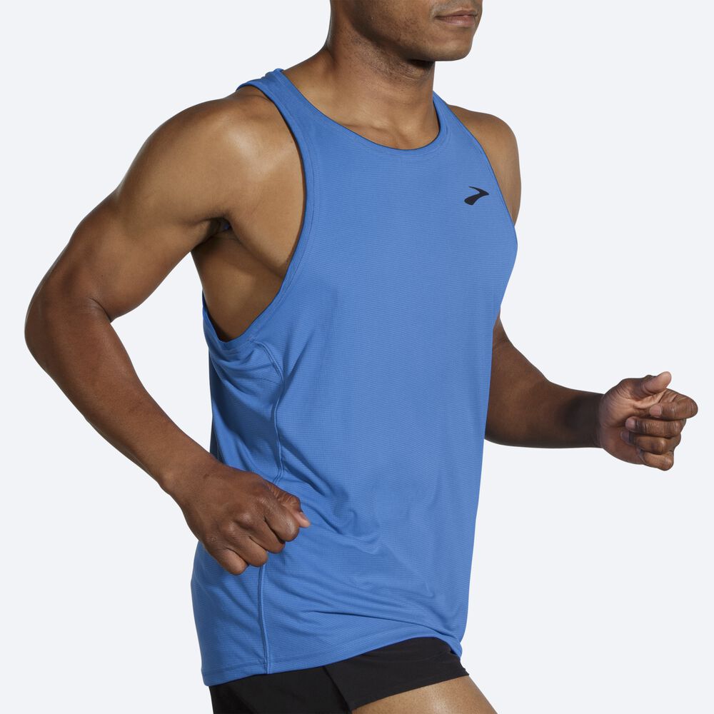 Camiseta Tirantes Brooks Atmosphere Singlet Hombre Azules | Ecuador-30645