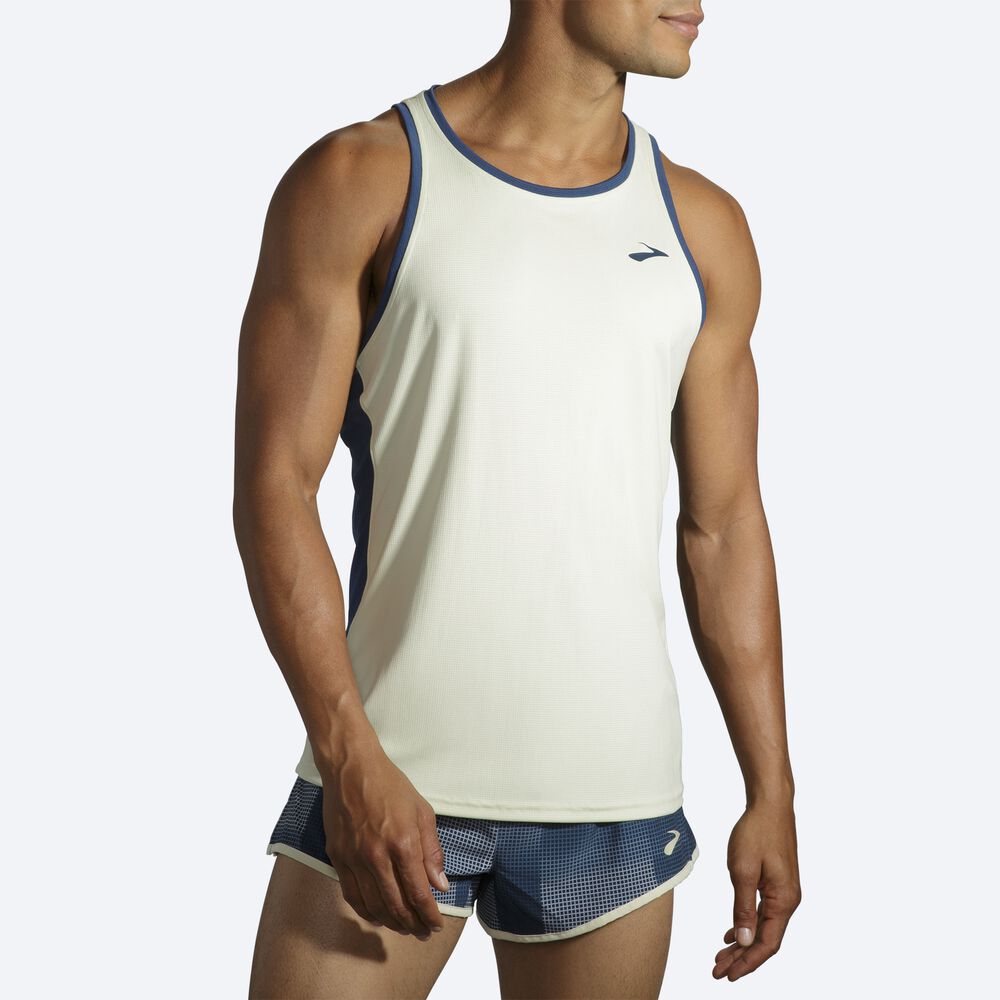 Camiseta Tirantes Brooks Atmosphere Singlet Hombre Naranjas/Indigo | Ecuador-35086