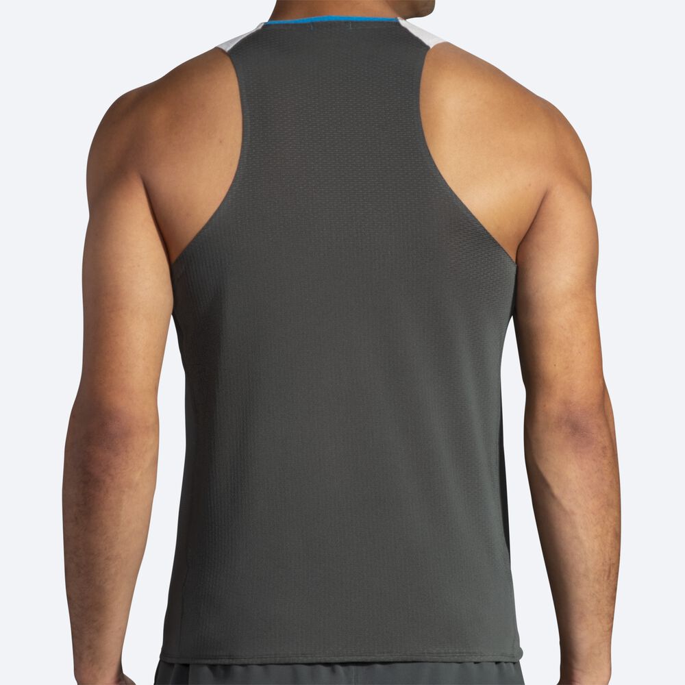 Camiseta Tirantes Brooks Atmosphere Singlet Hombre Gris Oscuro/Gris | Ecuador-40813