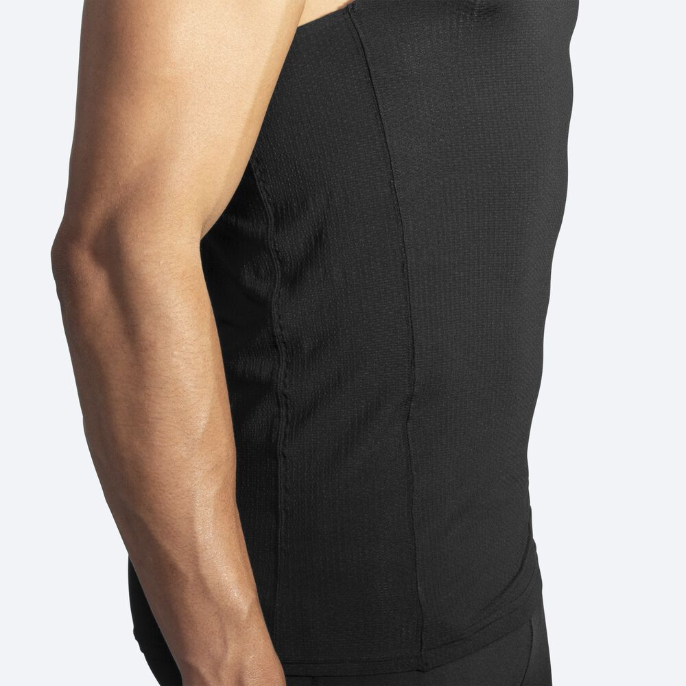 Camiseta Tirantes Brooks Atmosphere Singlet Hombre Negras | Ecuador-47529