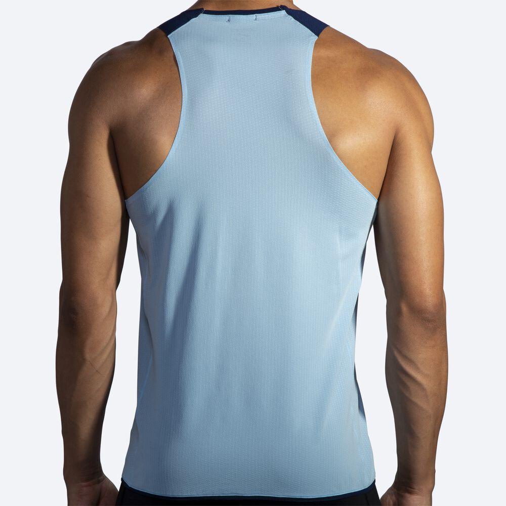 Camiseta Tirantes Brooks Atmosphere Singlet Hombre Azul Marino | Ecuador-52491