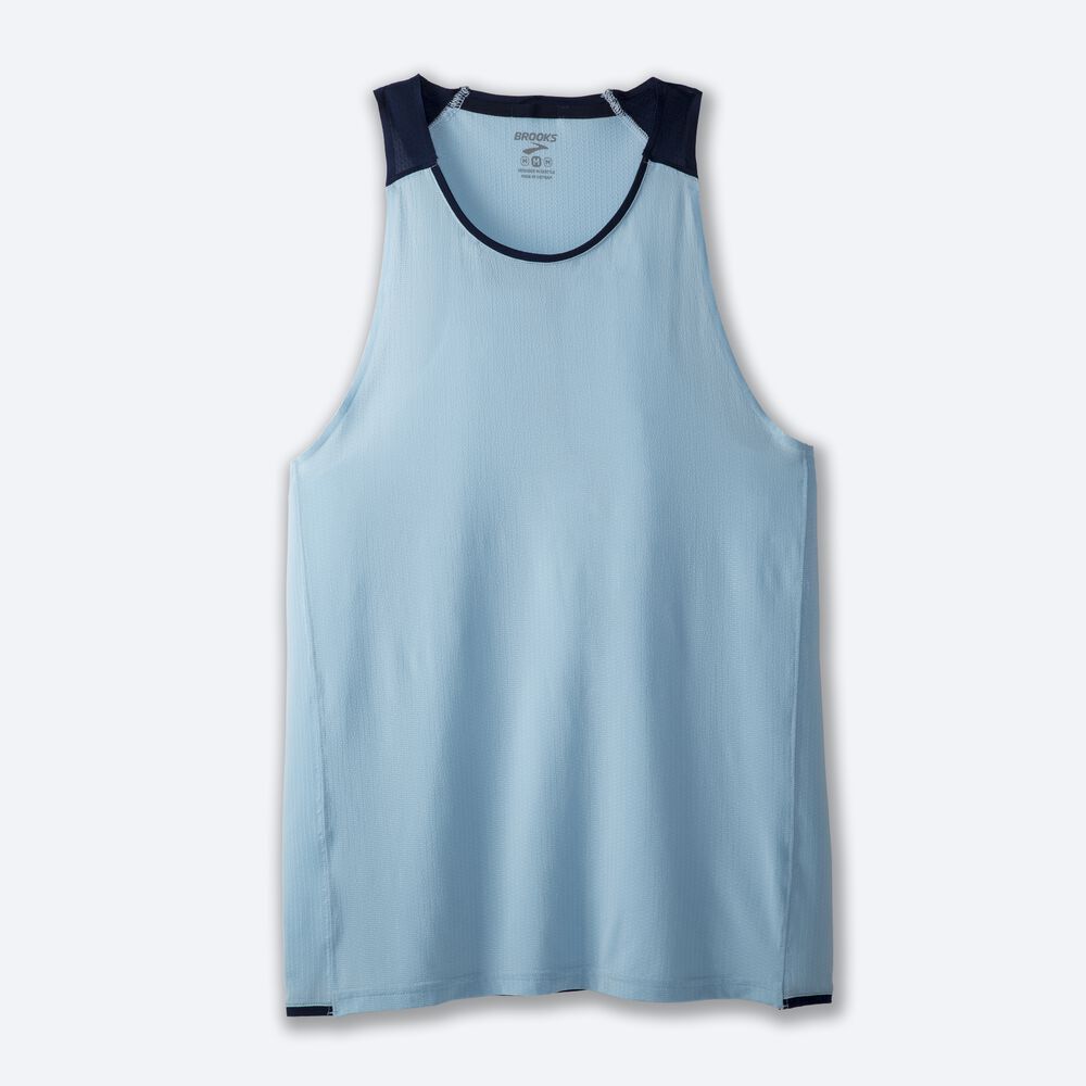 Camiseta Tirantes Brooks Atmosphere Singlet Hombre Azul Marino | Ecuador-52491