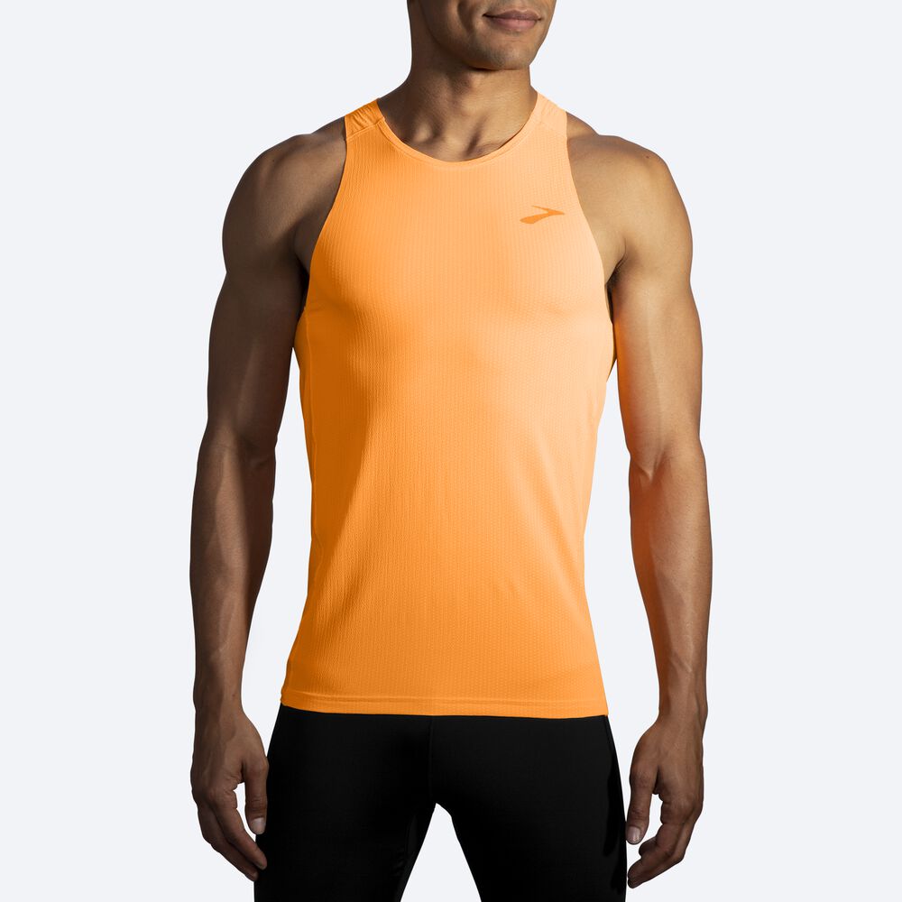 Camiseta Tirantes Brooks Atmosphere Singlet Hombre Naranjas | Ecuador-85639