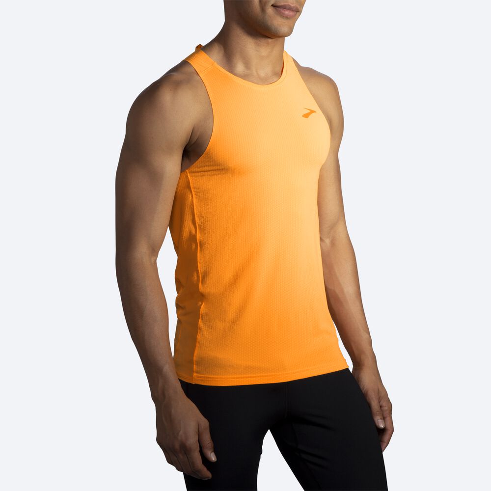 Camiseta Tirantes Brooks Atmosphere Singlet Hombre Naranjas | Ecuador-85639