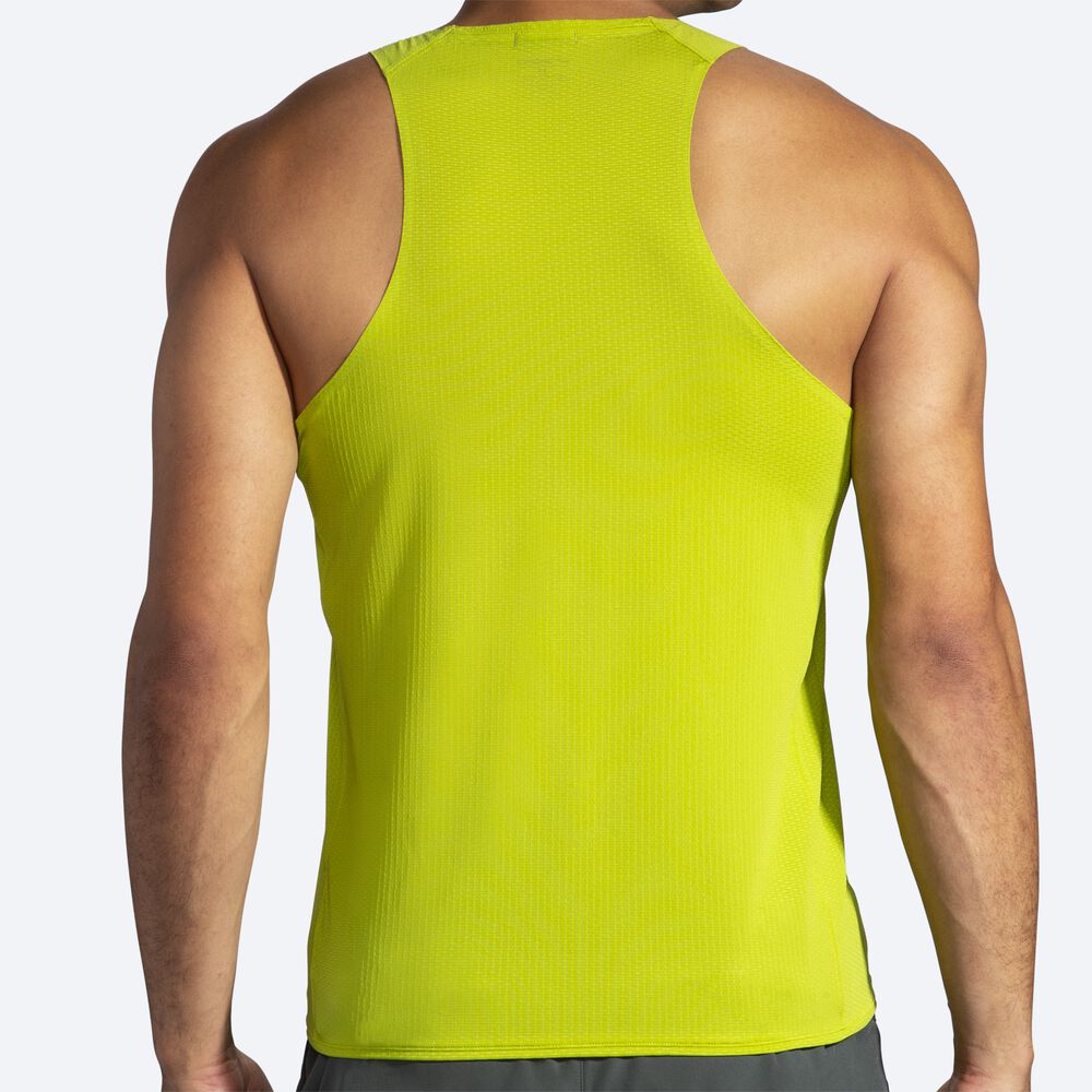 Camiseta Tirantes Brooks Atmosphere Singlet Hombre Amarillo | Ecuador-97684