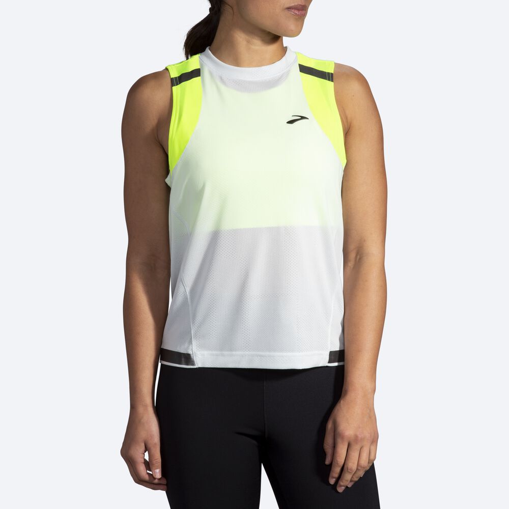 Camiseta Tirantes Brooks Carbonite Mujer Gris | Ecuador-27835