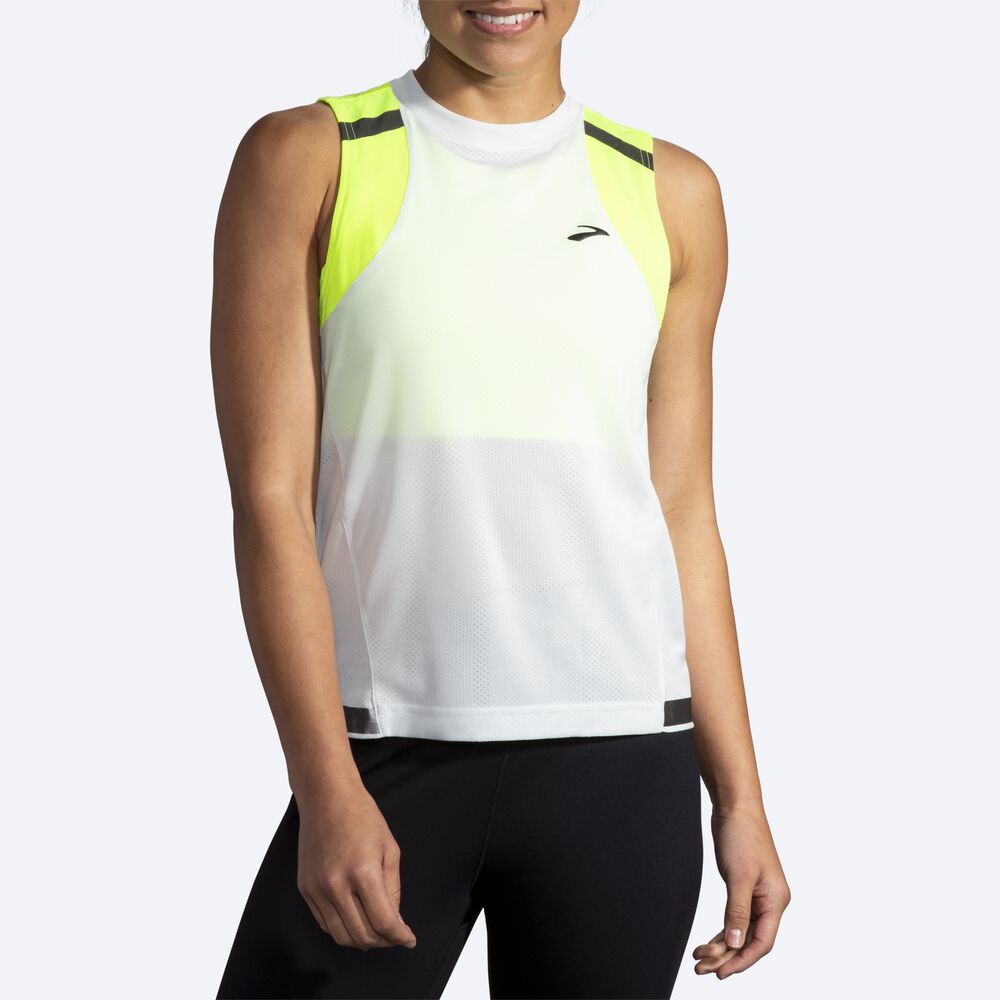 Camiseta Tirantes Brooks Carbonite Mujer Gris | Ecuador-27835