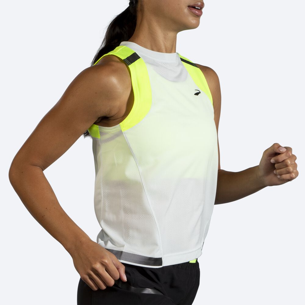 Camiseta Tirantes Brooks Carbonite Mujer Gris | Ecuador-27835